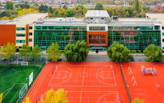 International School of Bucharest campus and sports courts